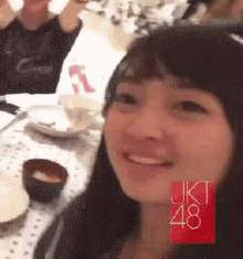 Japanese girl eating food