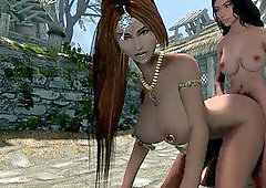 best of Milked long skyrim huge breast waited