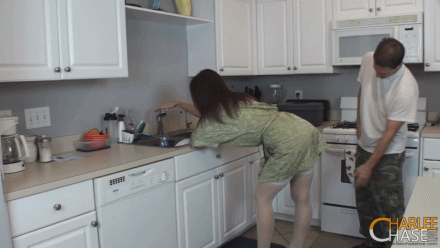 Laser recomended housewife horny kitchen with