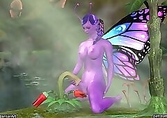 Dickgirl butterfly fuck tentacle plant