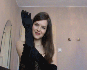 best of Babe satin gloves pantyhose asian