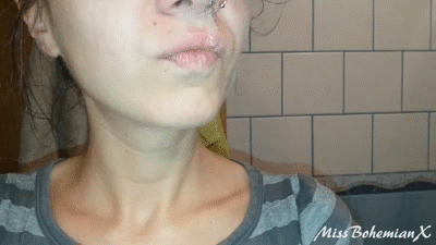 French girl choking blowjob tears snot