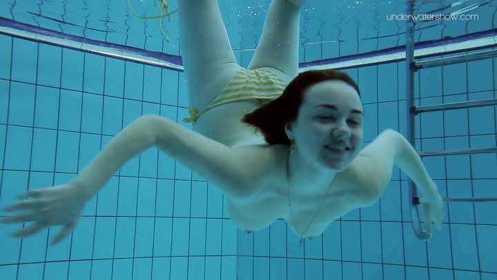 Swimsuit piece underwater pool play with