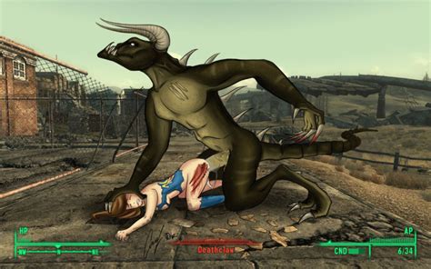 best of Human cock glowing deathclaw riding