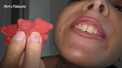 Gummy bear vore mouth play short