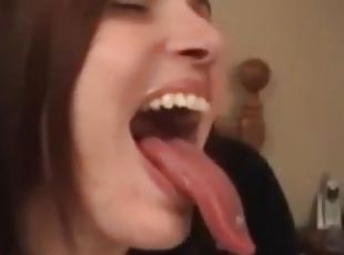 Taze reccomend megan majors long tongue