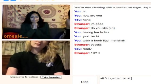 Omegle submissive teen with tits follows