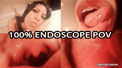 Belly recomended pretty girls throat endoscope while swallowing