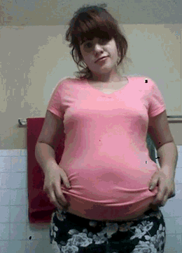 Sexy girl gaining weight