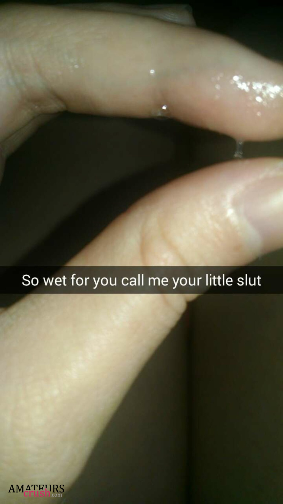 Snapchat slut teases with soaking panties