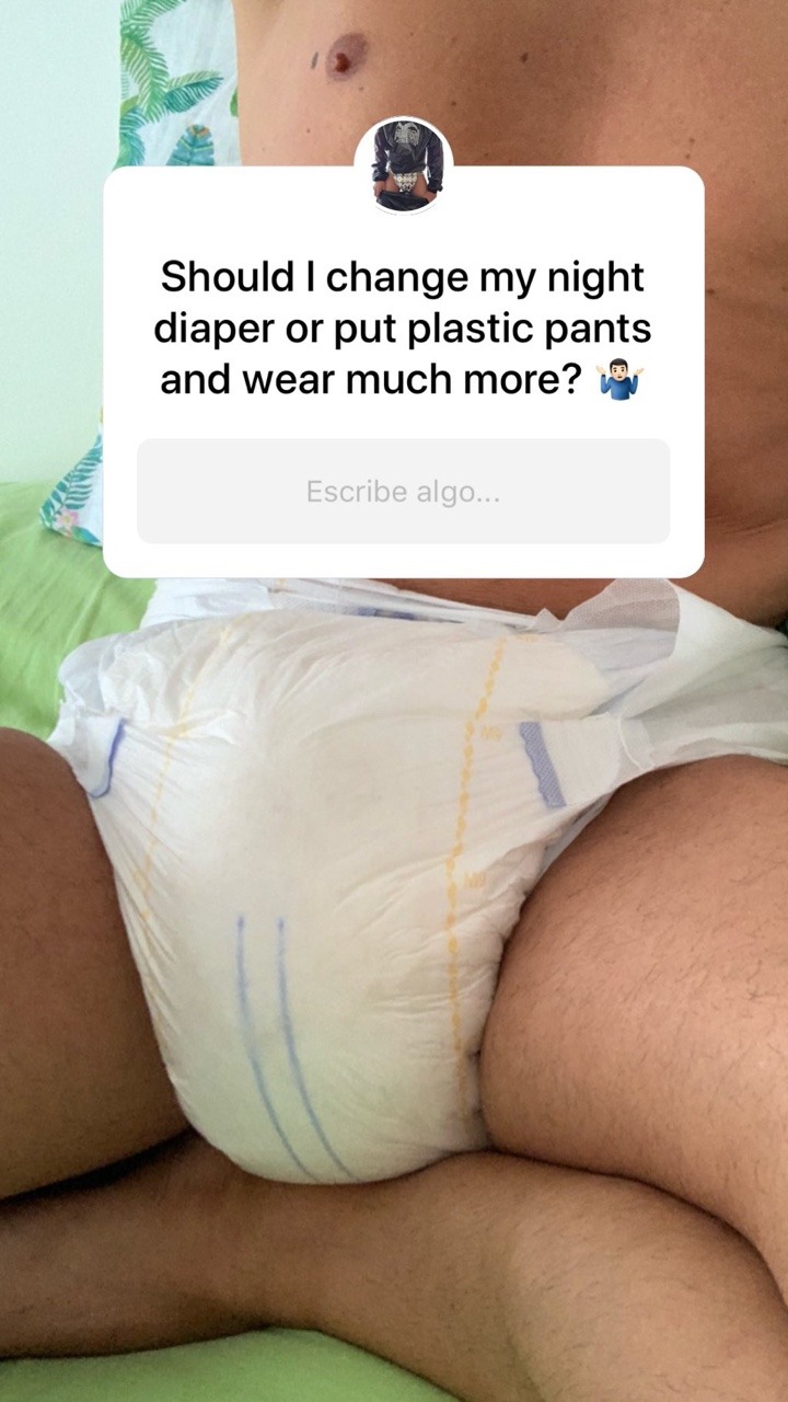 Wetting diaper then masterbating full
